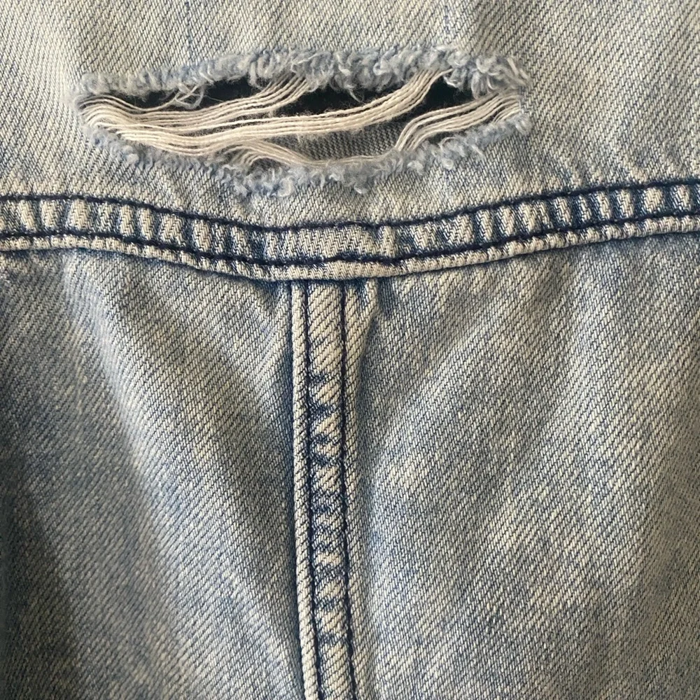 Distressed Blue Denim Jacket - Picture 5 of 7